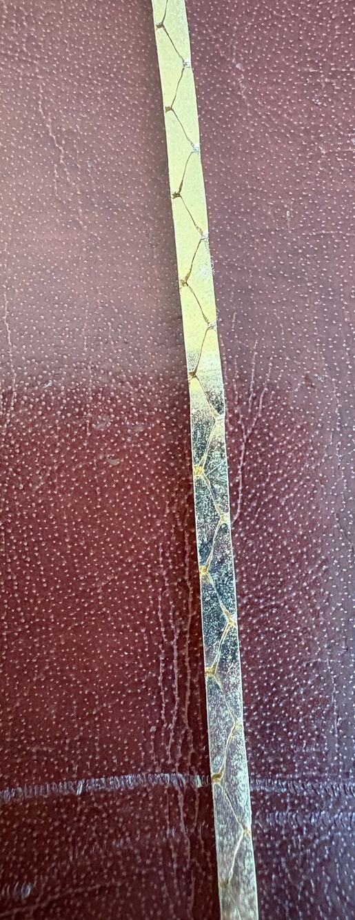 Vintage Gold Tone Flat Herringbone Chain Necklace – 14”